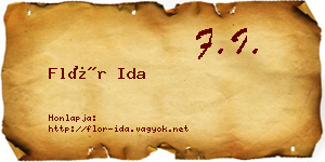 Flór Ida névjegykártya