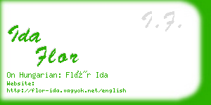 ida flor business card